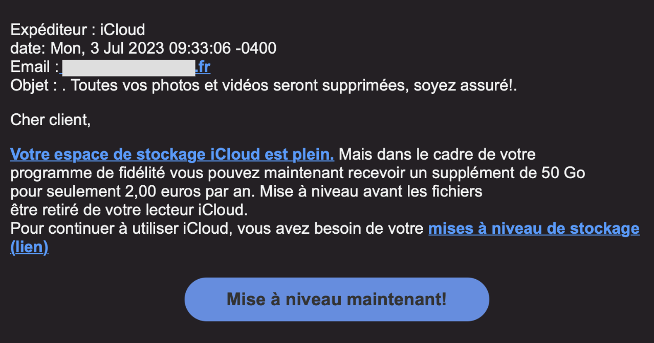 email frauduleux