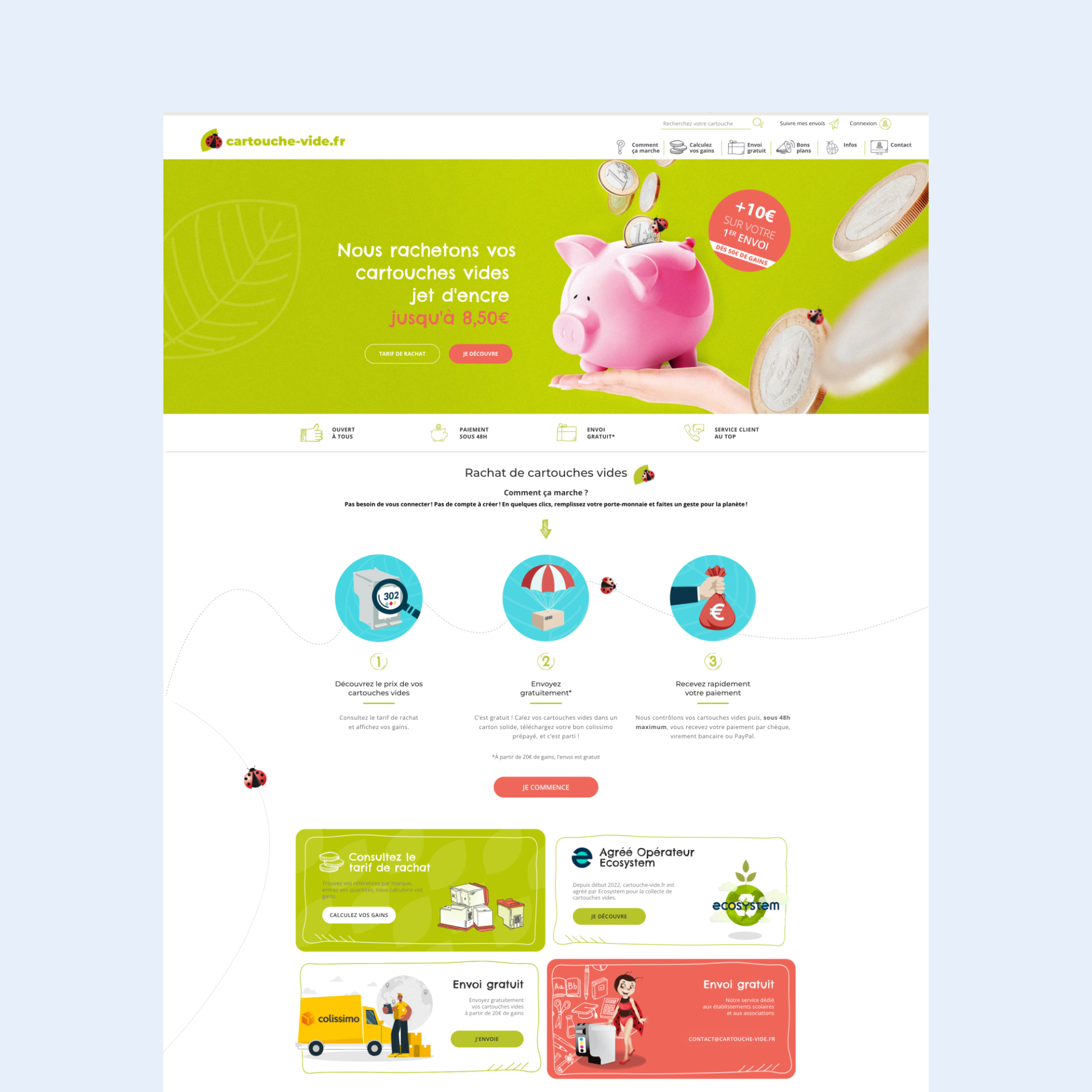 Ancienne Homepage Cartouche vide