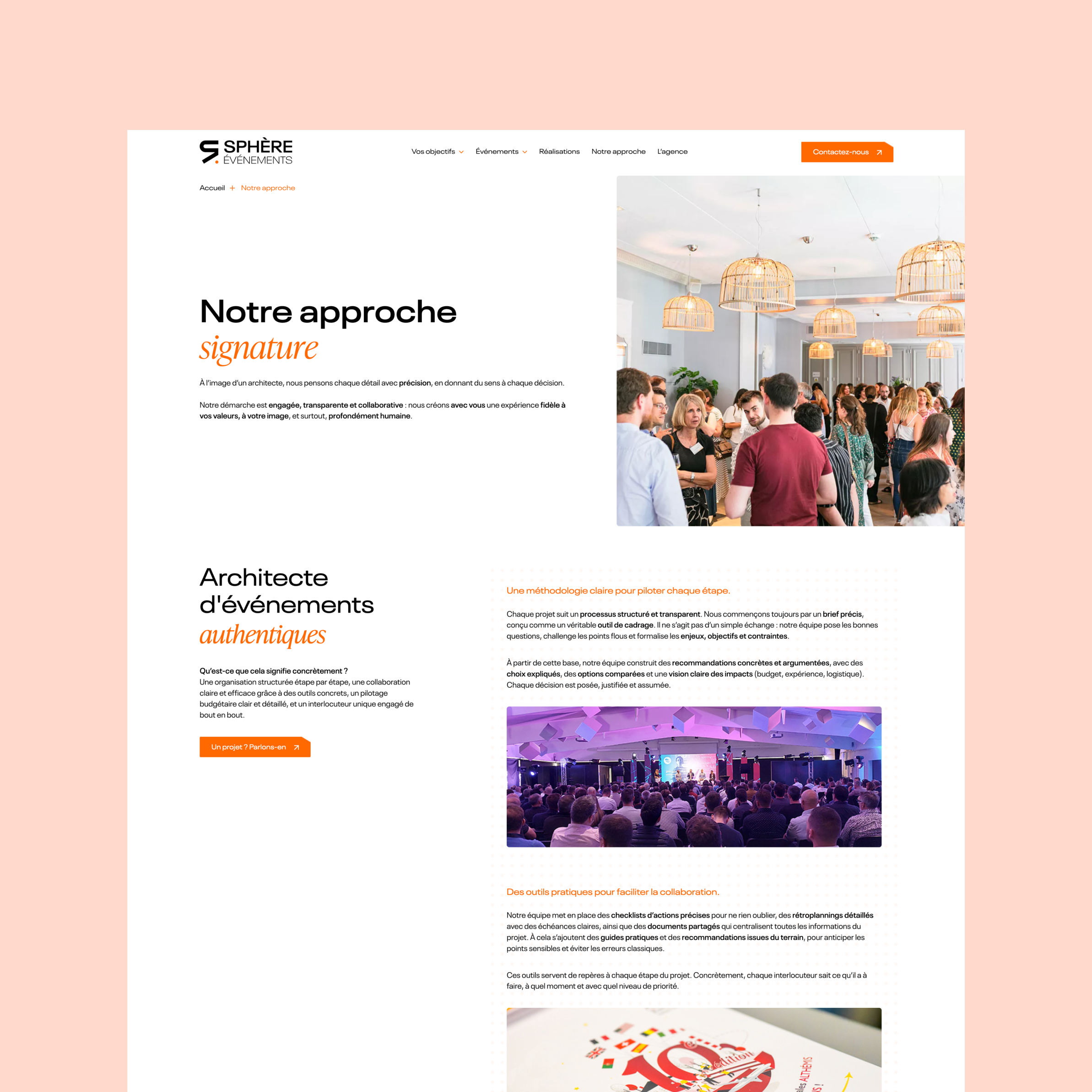 Sphere evenements website